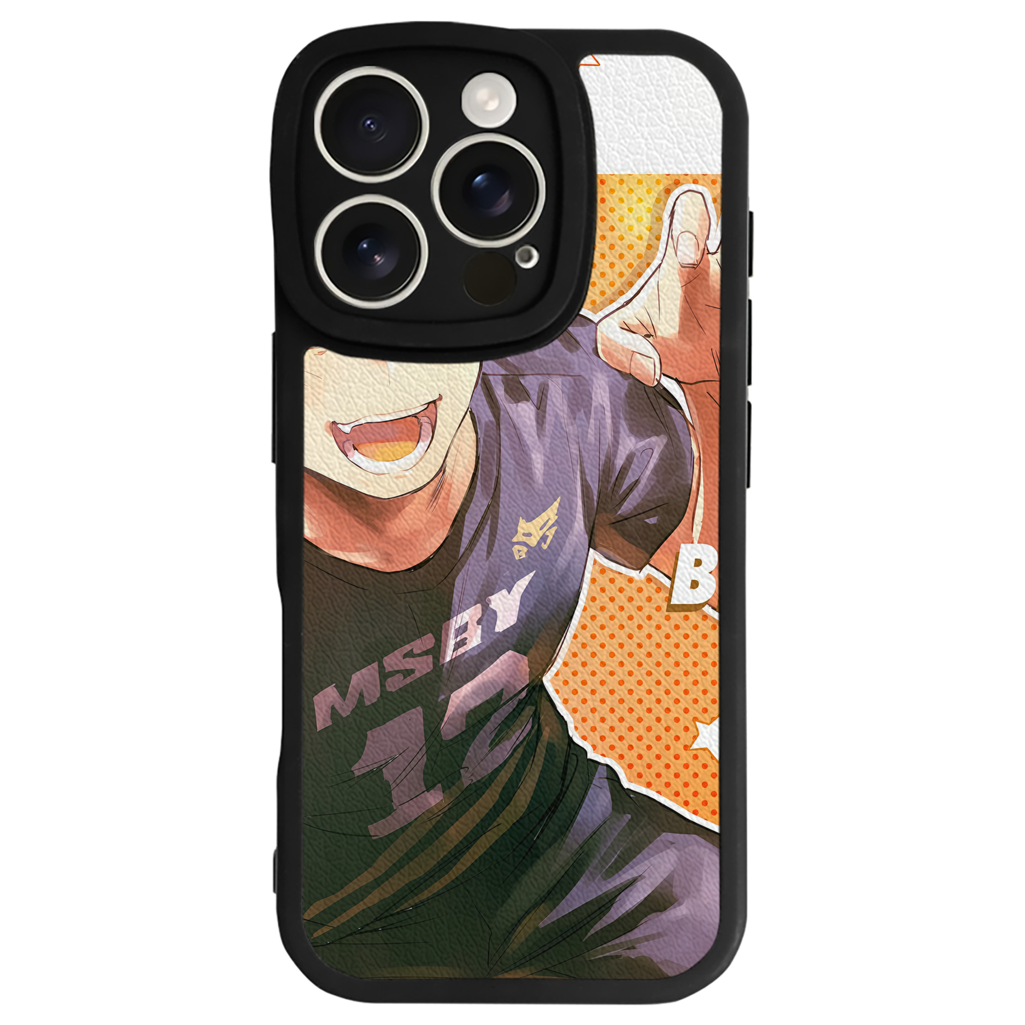 （画像用） ハイキュー!! Haikyu!! 【iPhone 16シリーズ対応】シリコンスマホケース（レザー調） 材質：シリコン